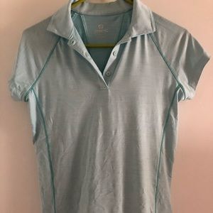 Baby blue athletic polo